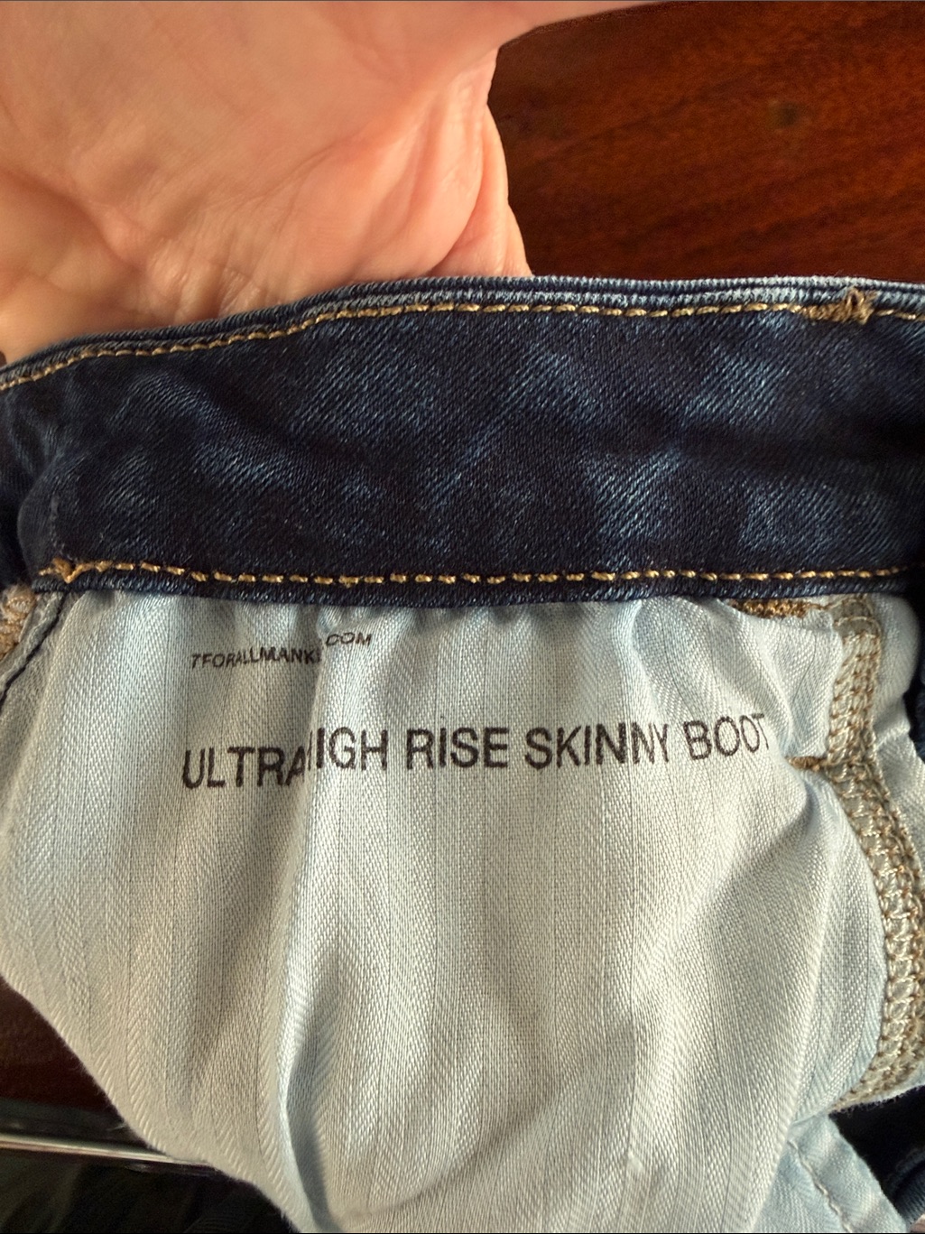 7 For All Mankind Ultraligh Rise Skinny Boot Jeans - Dark Blue